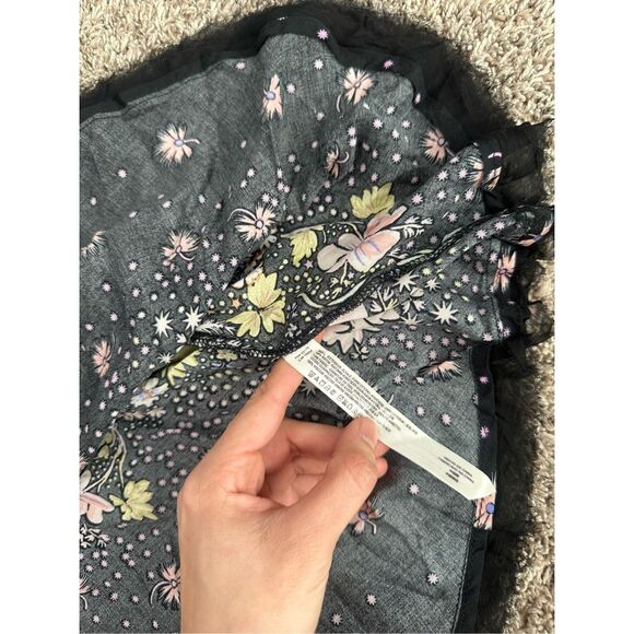 free people intimately Longwood Printed Slip Mini Dress Black Multi Sleeveless S - Picture 5 of 11